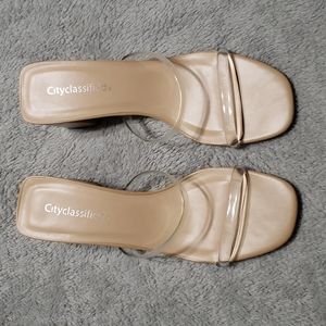 City Classified Block Heel Sandal